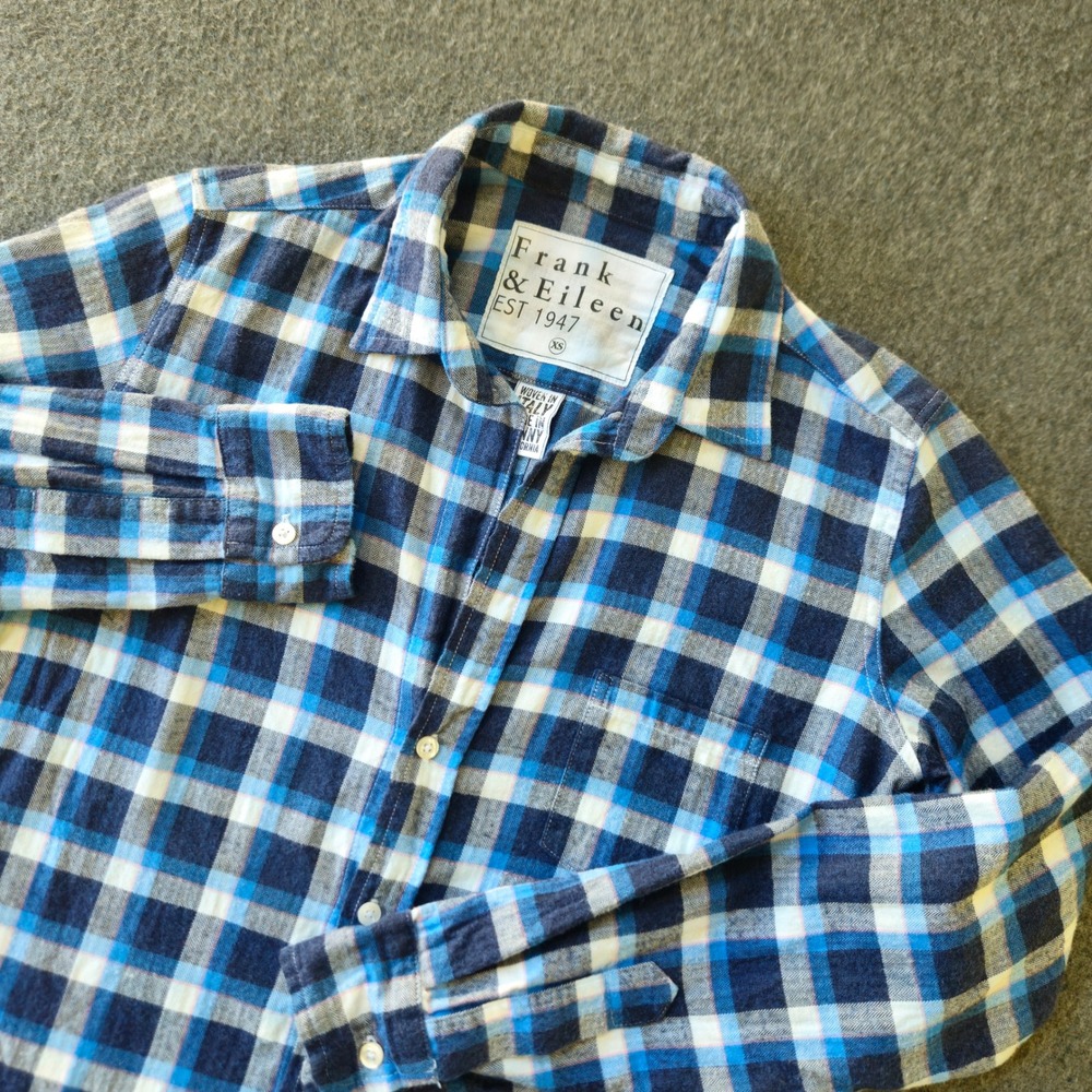 FRANK & EILEEN Womens Button Up Barry Plaid Shirt XS Relaxed Minimal Chic Staple